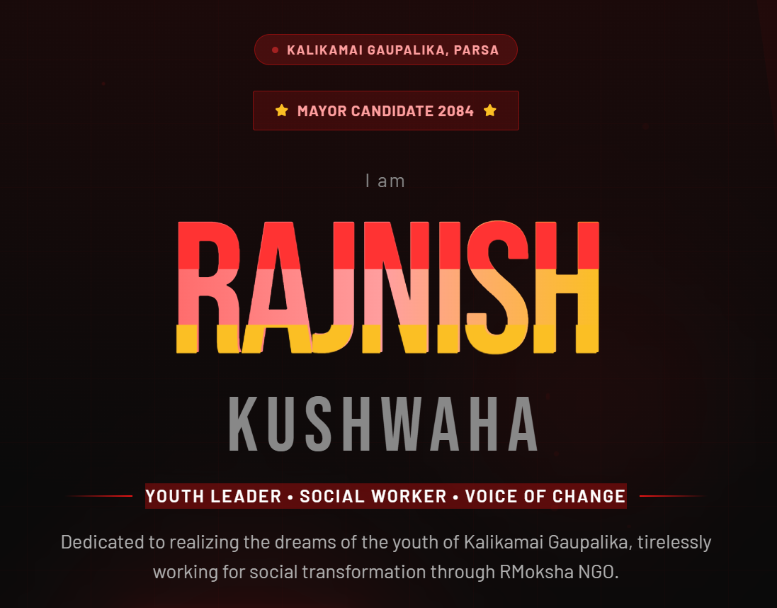 Rajnish Kushwaha Youth Leadership